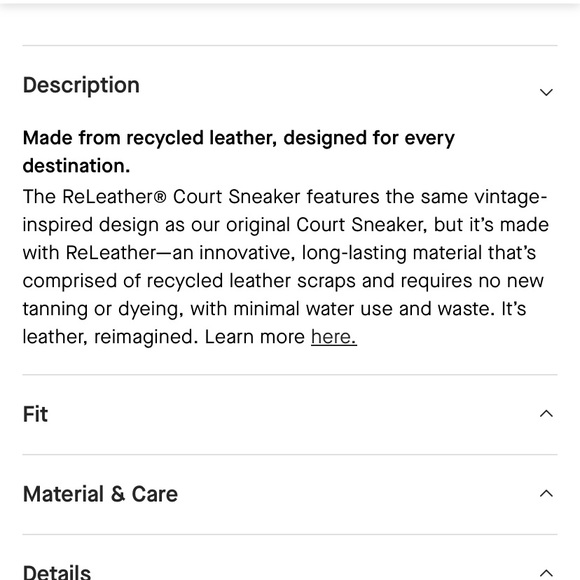 NIB EVERLANE ReLeather Court Sneakers in Off White Unisex - Women’s 9/ Men’s 7 - Picture 14 of 15